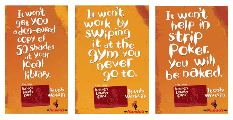 We Love The New Nando's Loyalty Card Campaign