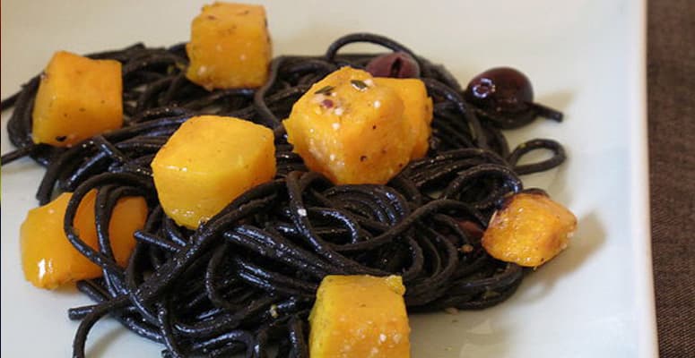 halloween recipes black and orange pasta